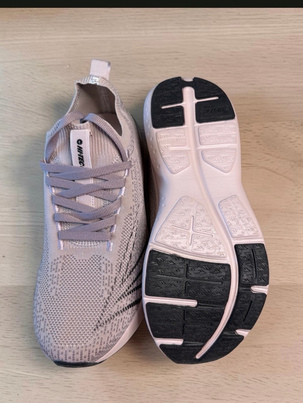 Hi-Tec Women's Blush Pink Knit Athletic Sneakers with Black Accents - Picture 3 of 5